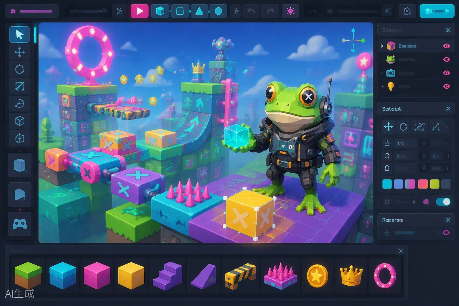 AI-иллюстрация направления «Создание игр»